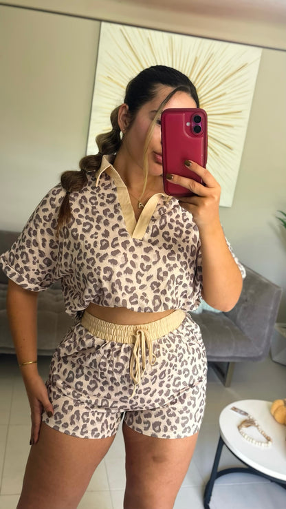 Leopard Short Set