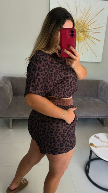Leopard Short Set
